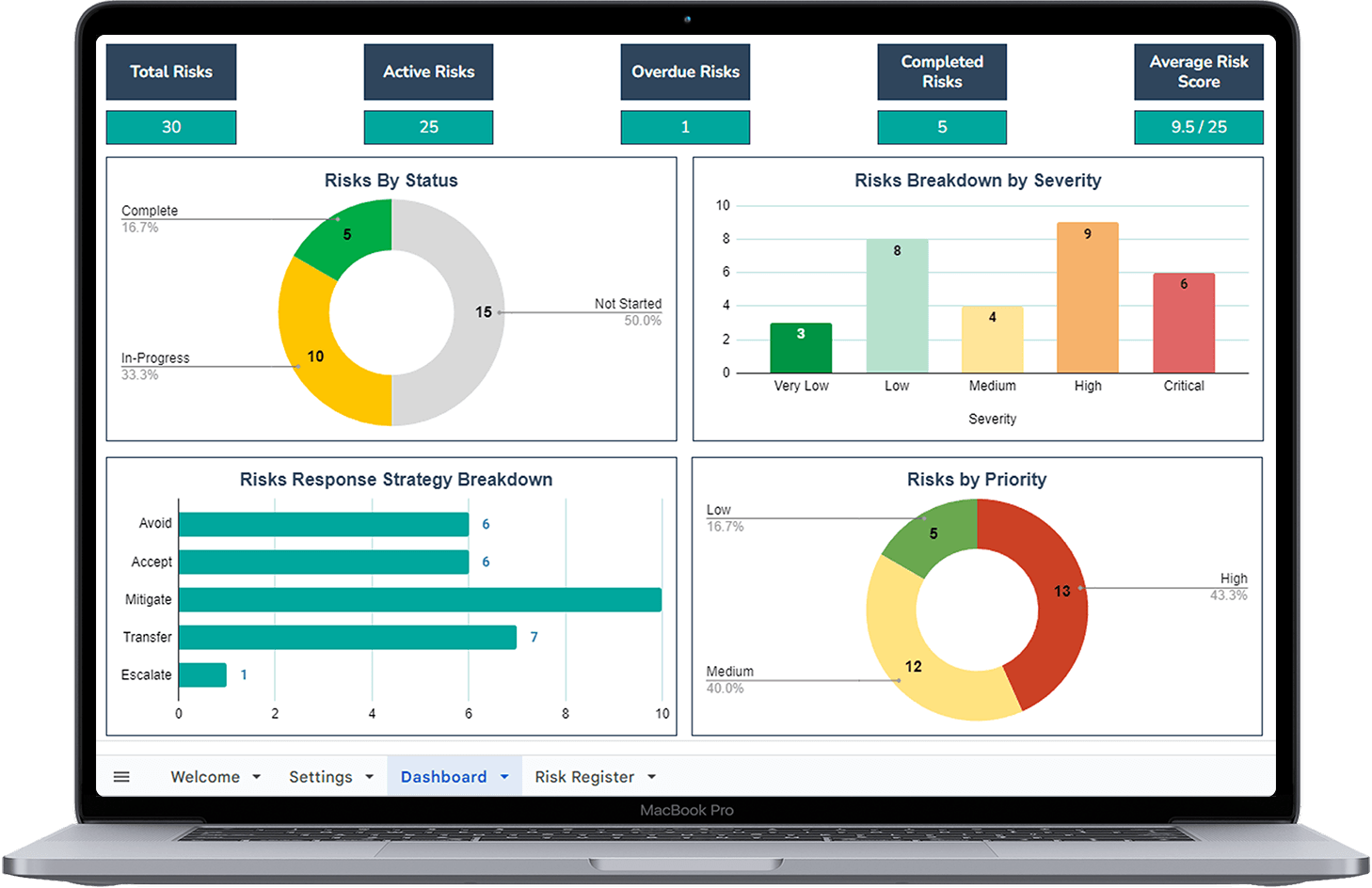 Examples Of Risks Data Visualization Risk Management Spreadsheet Tool