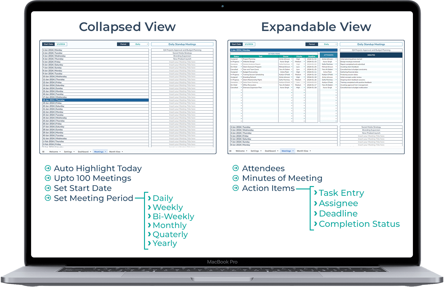 Recurring Meetings Tracker