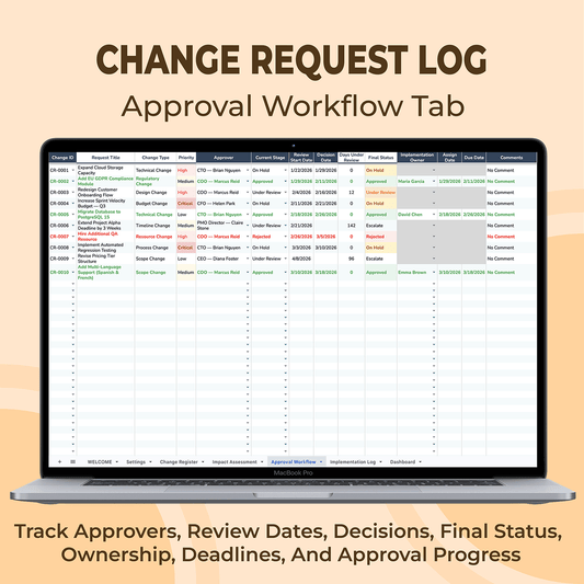 Change Request Log Tracker